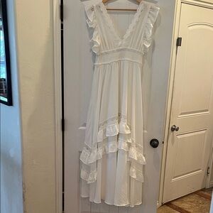 Baltic Born White Lace Detail Dress